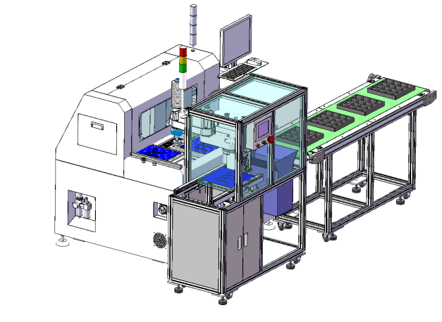 視覺(jué)分板機(jī)總裝圖